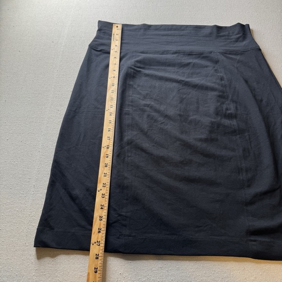 Lori Goldstein Women's Black Cotton Stretch Midi A-line Skirt Plus Size 1X - Picture 4 of 7